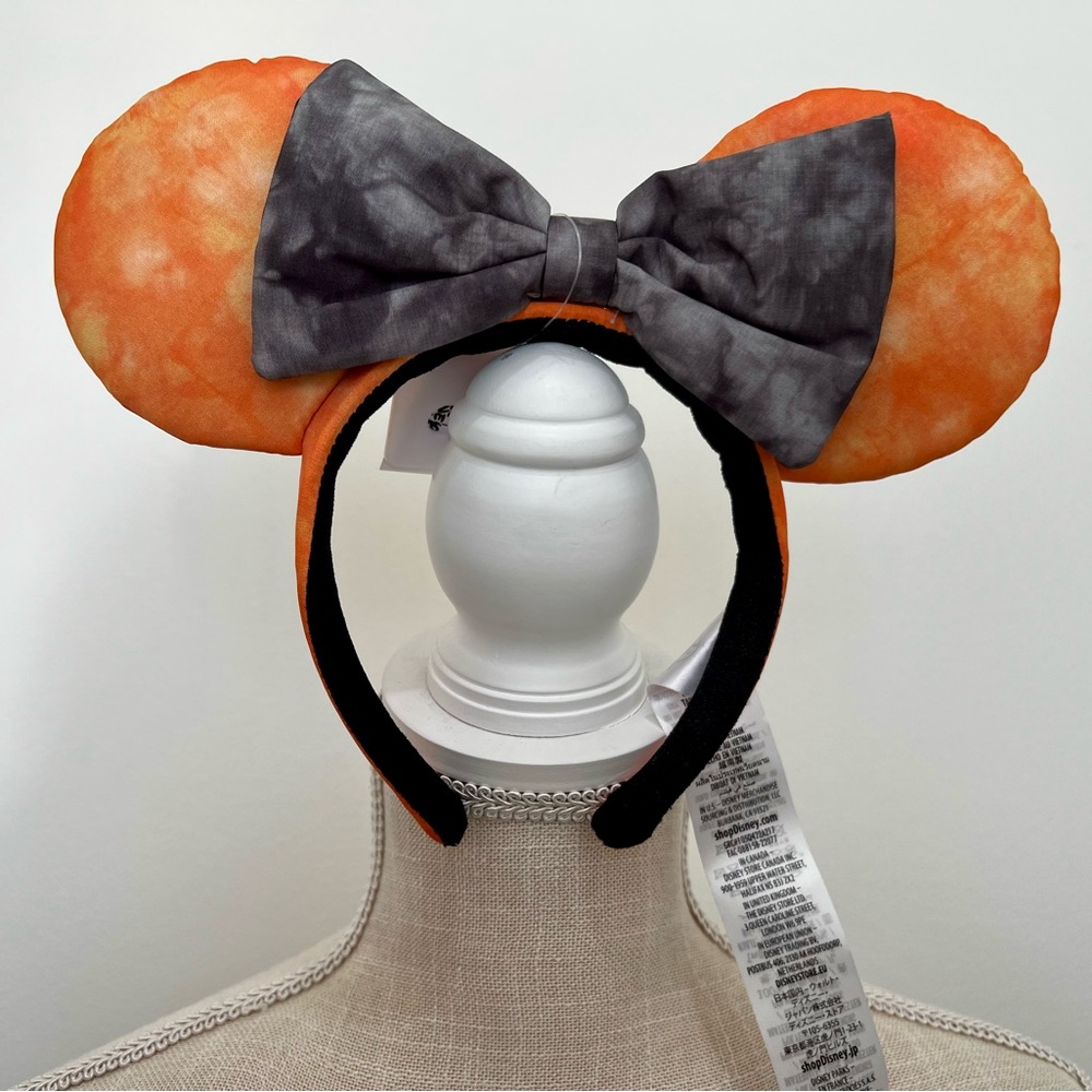 Disney Orange and Black Tie-Dye Minnie Mouse Ears
